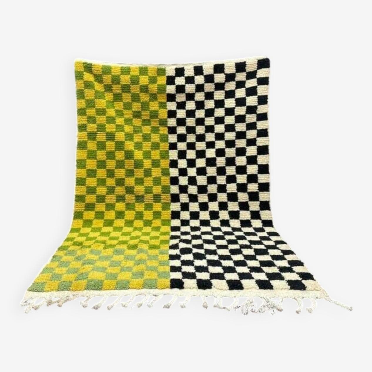 Ręcznie tkany dywan 150x250 cm, wełna, multikolor, Maroko - 205544