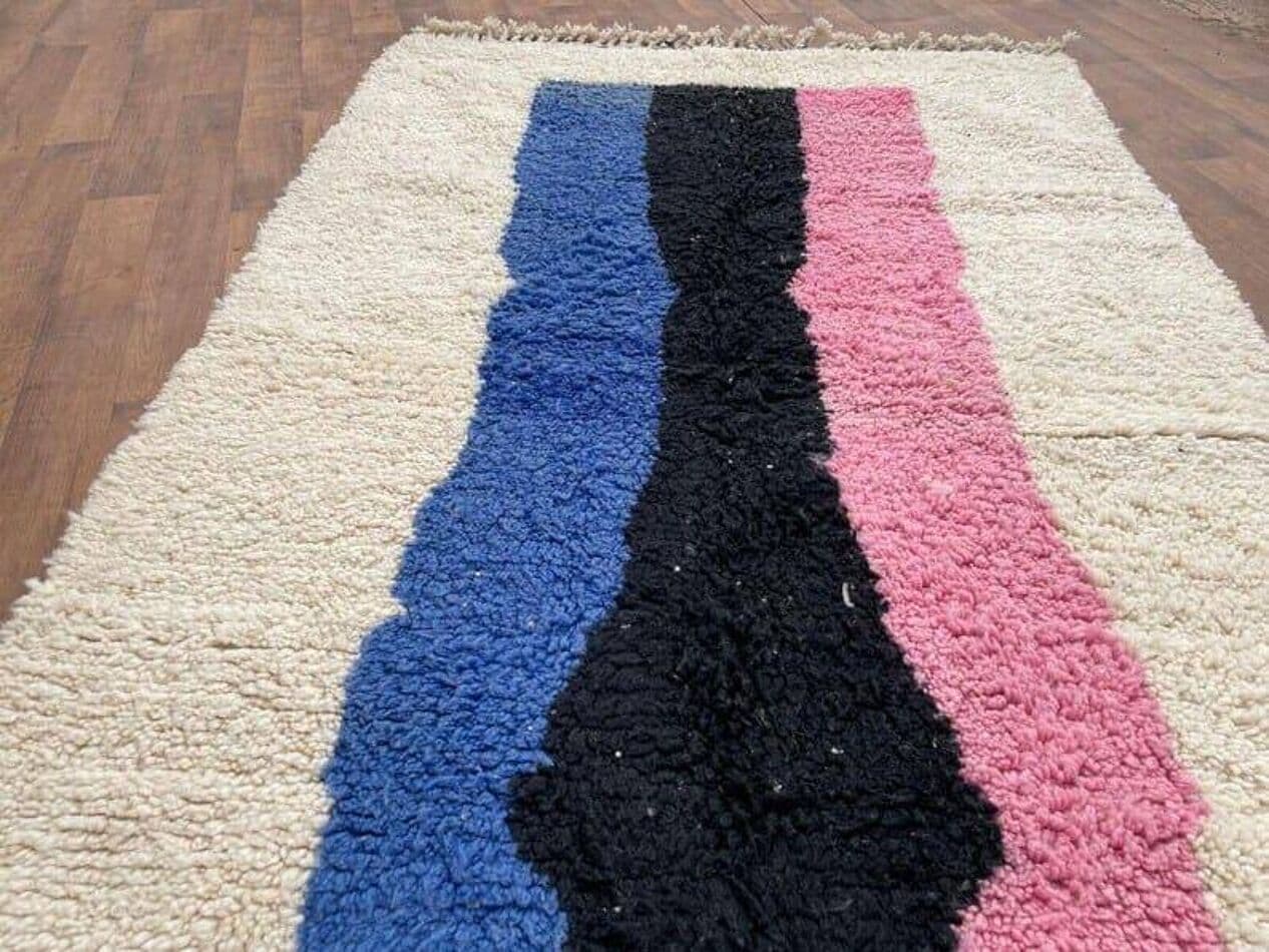 Ręcznie tkany dywan 150x250 cm, wełna, multikolor, Maroko - 205510