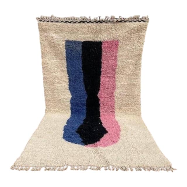 Ręcznie tkany dywan 150x250 cm, wełna, multikolor, Maroko - WYMIARY