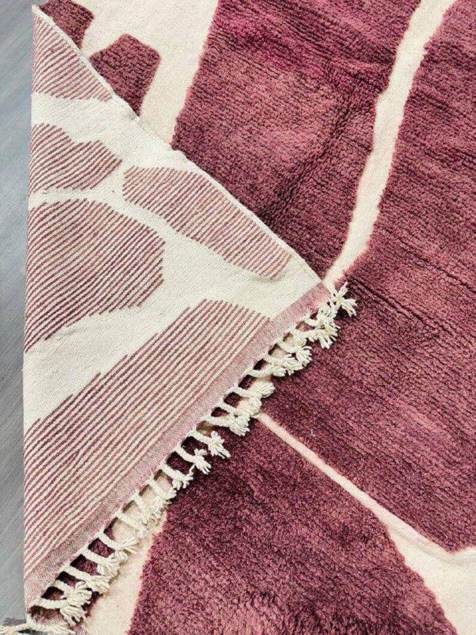 Ręcznie tkany dywan 150x250 cm, wełna, bordowy, Maroko - 205491