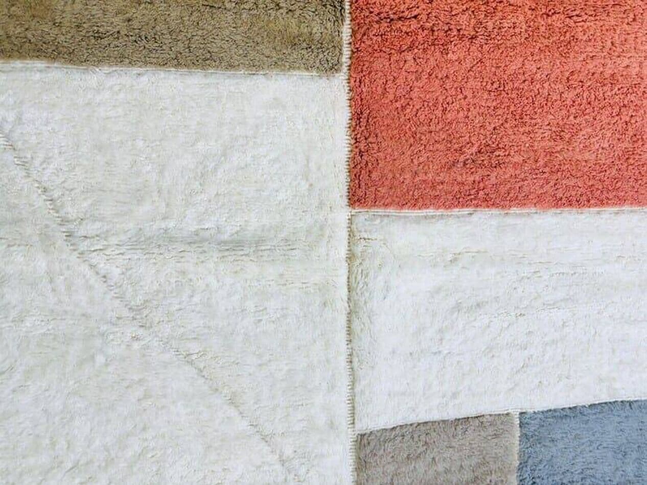 Ręcznie tkany dywan 100x200 cm, wełna, multikolor, Maroko - 205426