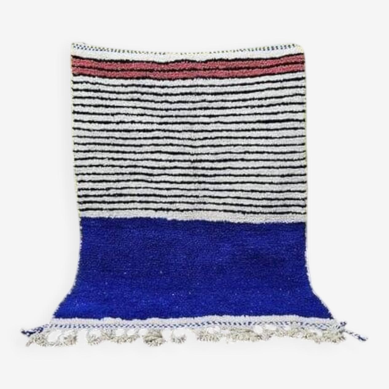 Ręcznie tkany dywan 150x250 cm, wełna, niebieski, Maroko - 205401