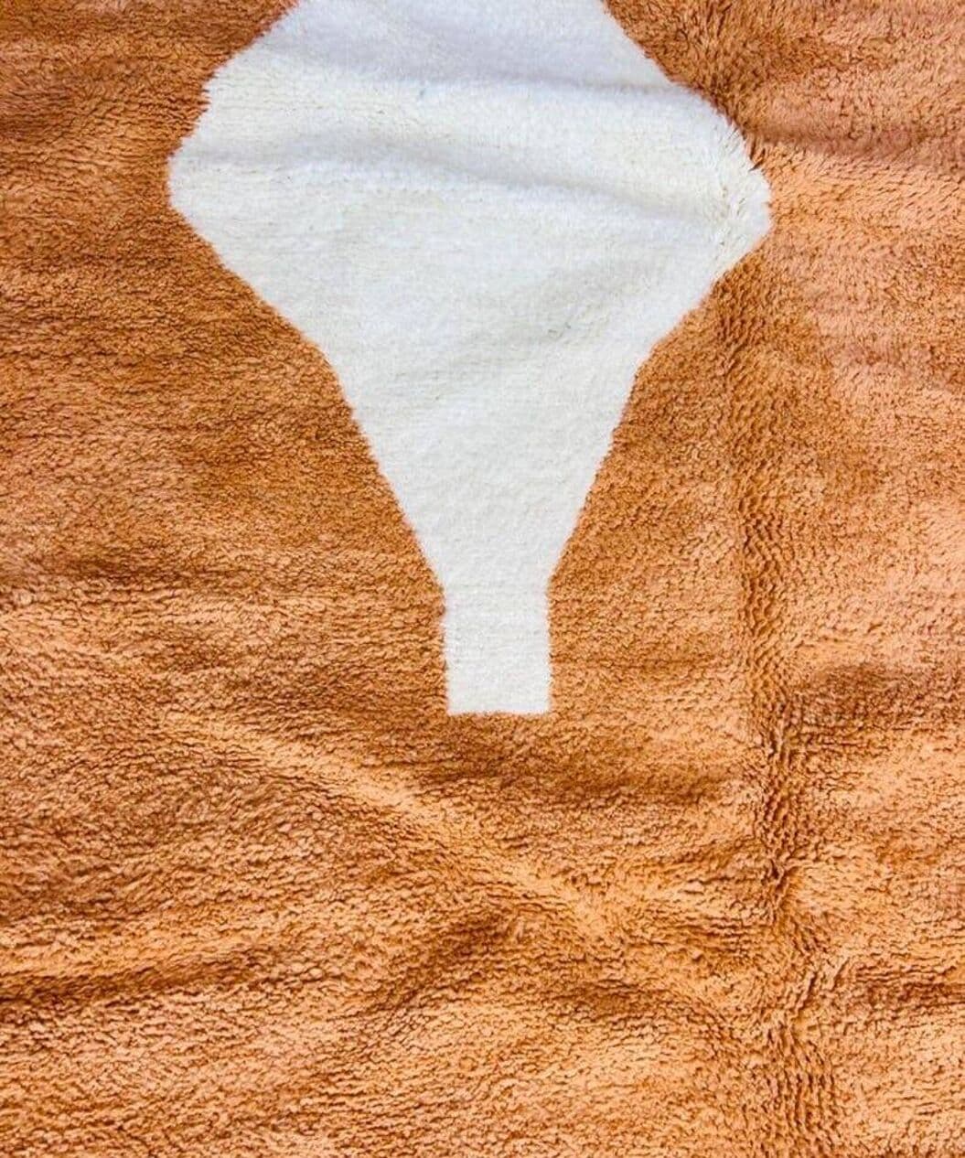 Ręcznie tkany dywan 100x200 cm, wełna, pomarańczowy, Maroko - 205398