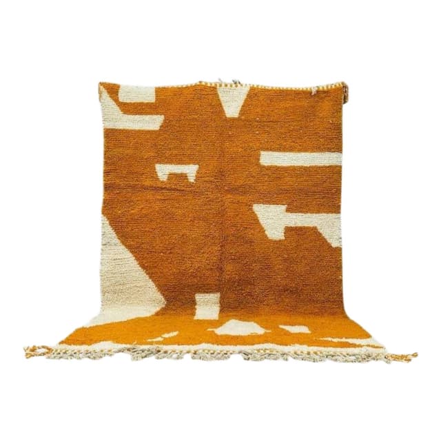 Ręcznie tkany dywan 150x250 cm, wełna, pomarańczowy, Maroko - WYMIARY