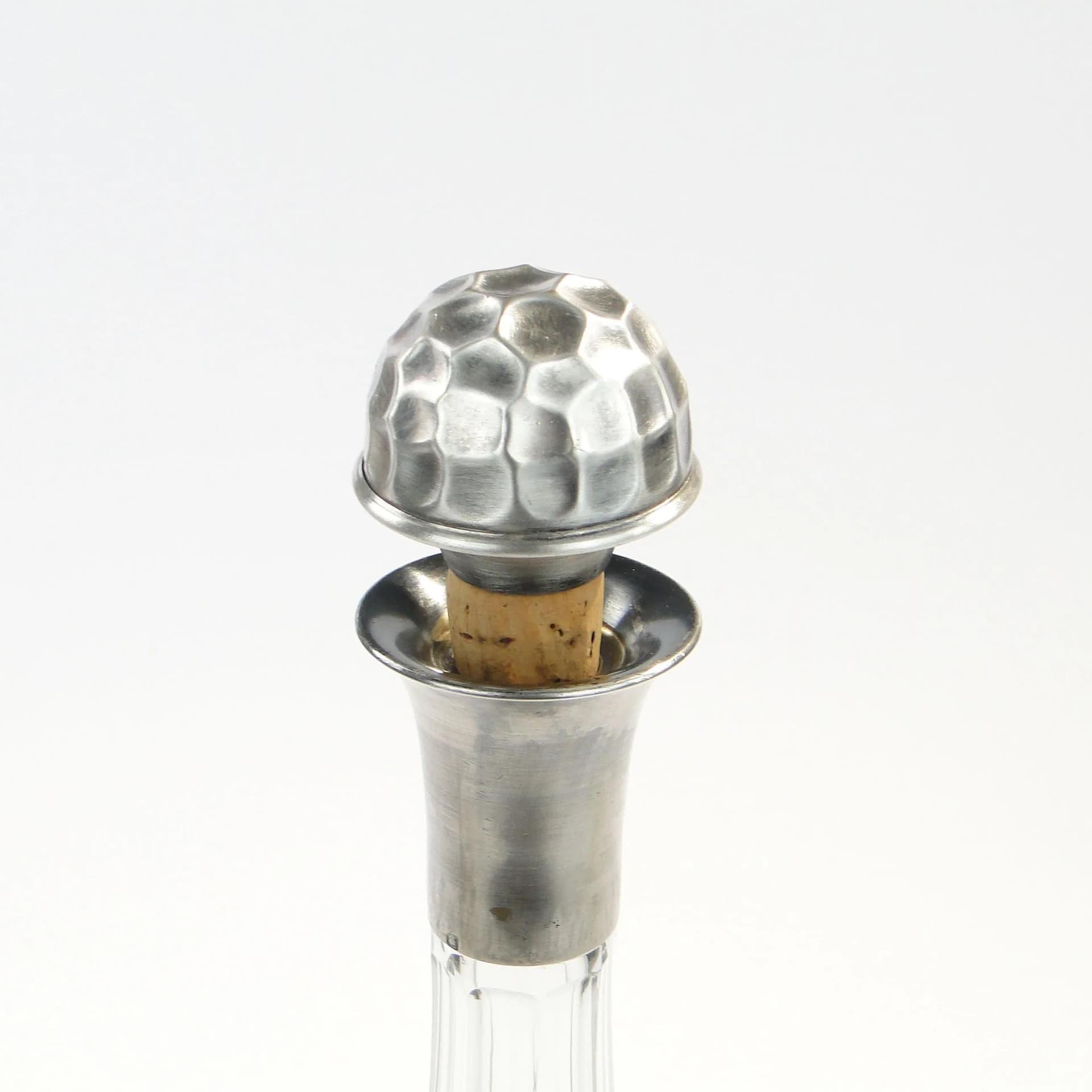Bottle stopper Art Deco, silver-plated brass, WMF, Germany, 1920s - 14607