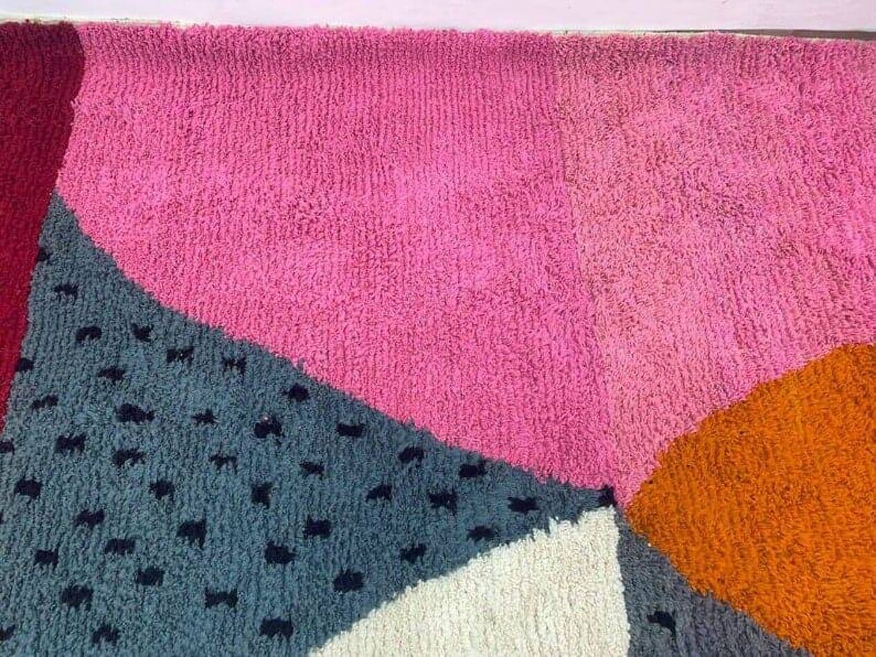 Ręcznie tkany dywan 150x250 cm, wełna, multikolor, Maroko - 205303