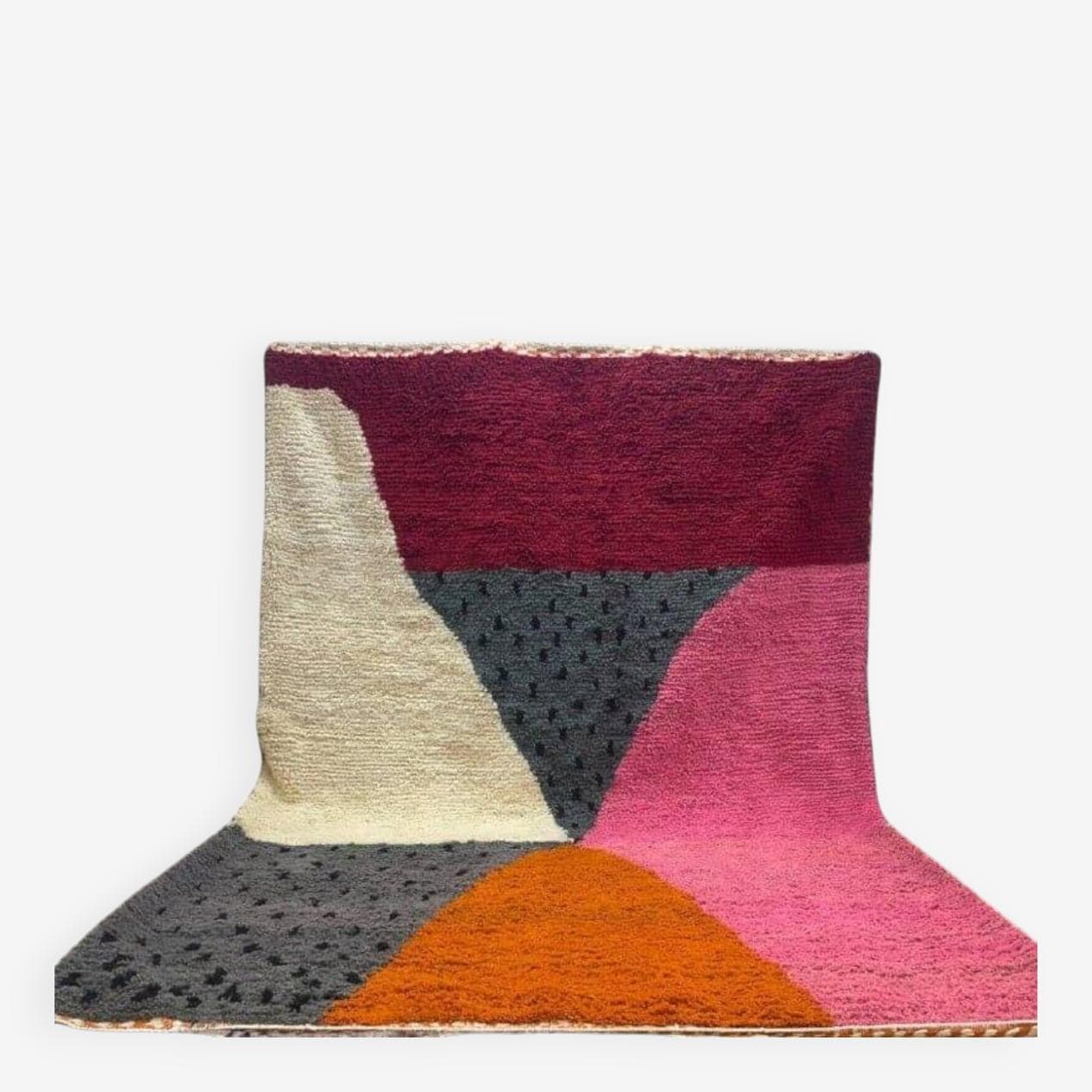 Ręcznie tkany dywan 150x250 cm, wełna, multikolor, Maroko - 205298