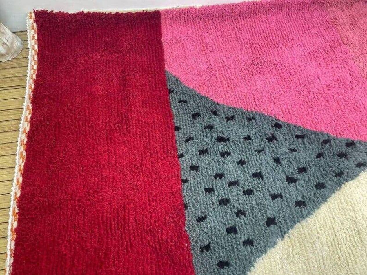 Ręcznie tkany dywan 150x250 cm, wełna, multikolor, Maroko - 205302