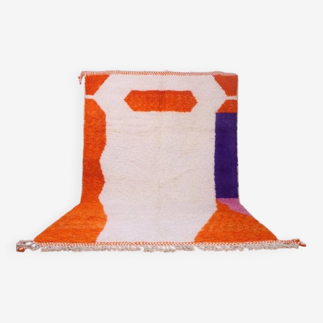 Ręcznie tkany dywan 140x260 cm, wełna, multikolor, Maroko - 205284