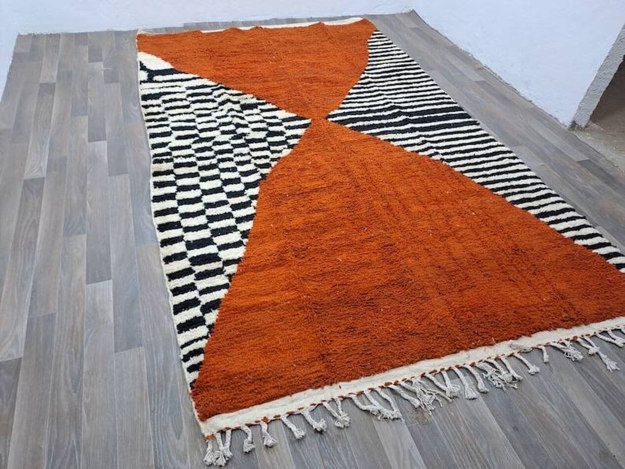 Ręcznie tkany dywan 140x260 cm, wełna, wielokolorowy, Maroko - 205228