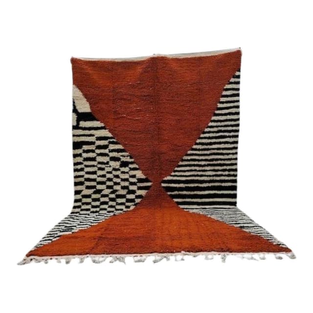 Ręcznie tkany dywan 140x260 cm, wełna, wielokolorowy, Maroko - WYMIARY