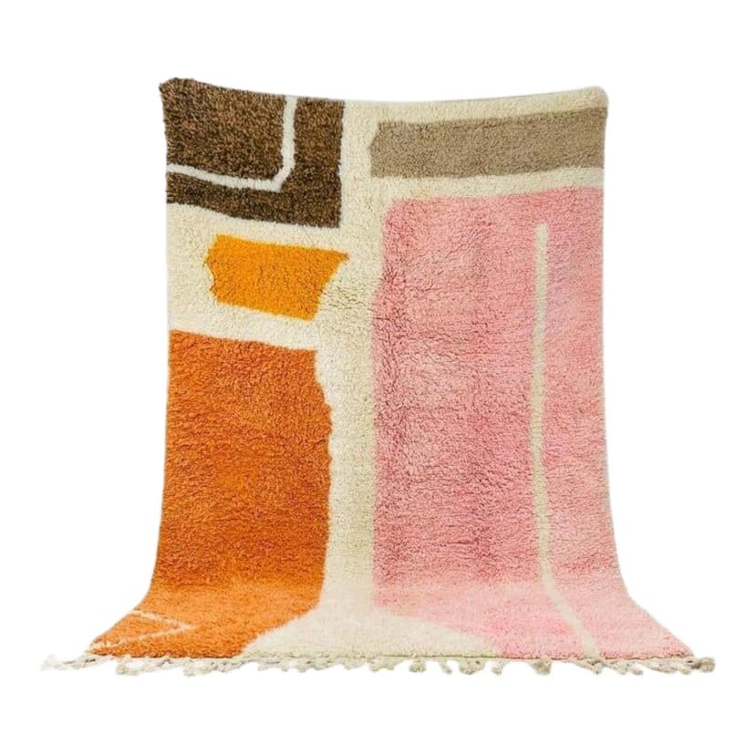 Ręcznie tkany dywan 150x250 cm, wełna, multikolor, Maroko