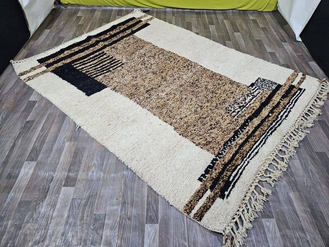 Ręcznie tkany dywan 150x250 cm, wełna, multikolor, Maroko - 205166