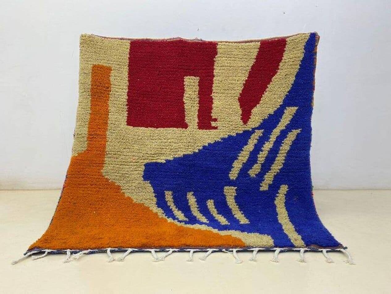 Ręcznie tkany dywan 200x300 cm, wełna, multikolor, Maroko - 205147