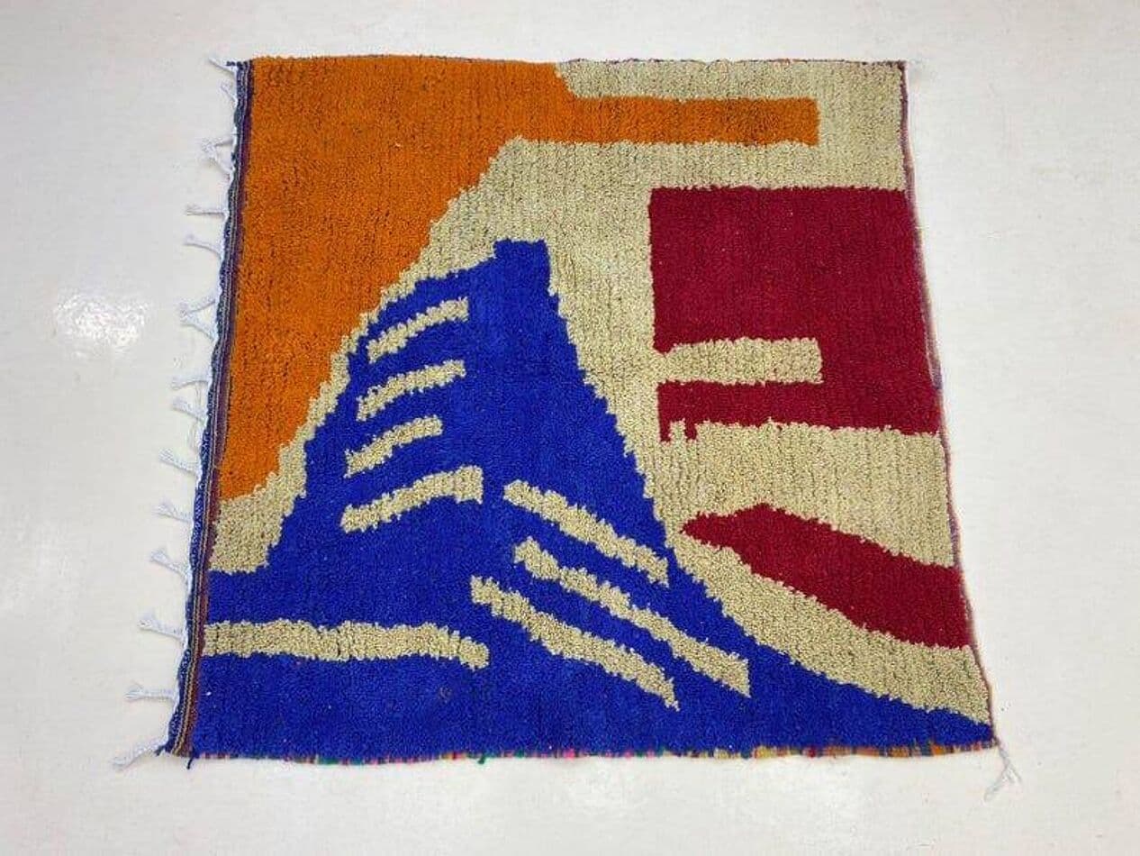 Ręcznie tkany dywan 140x260 cm, wełna, multikolor, Maroko - 205126