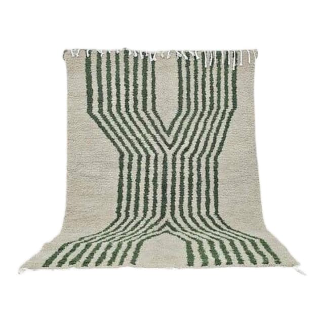 Ręcznie tkany dywan 150x250 cm, wełna, zielony, Maroko - WYMIARY