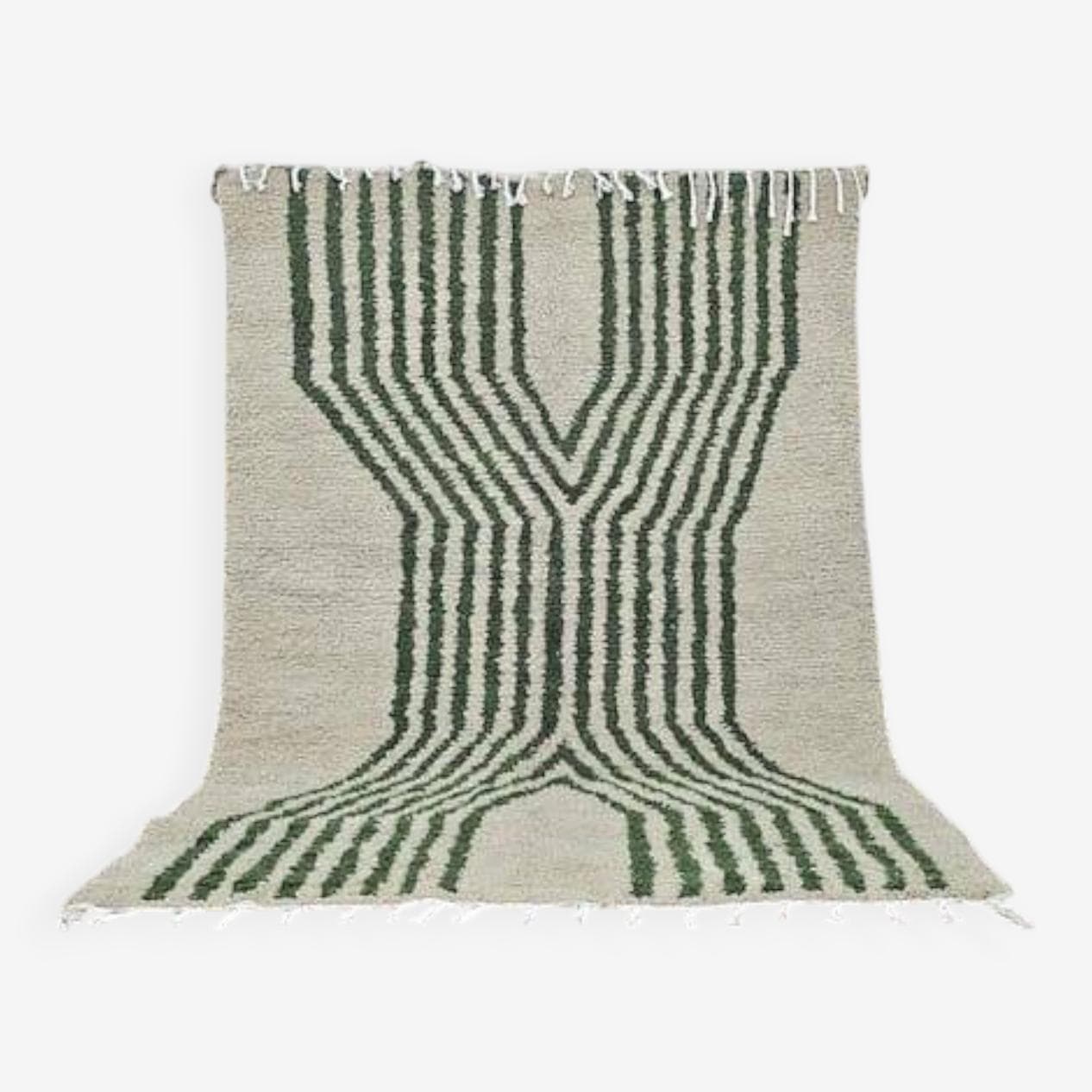 Ręcznie tkany dywan 150x250 cm, wełna, zielony, Maroko - 205114