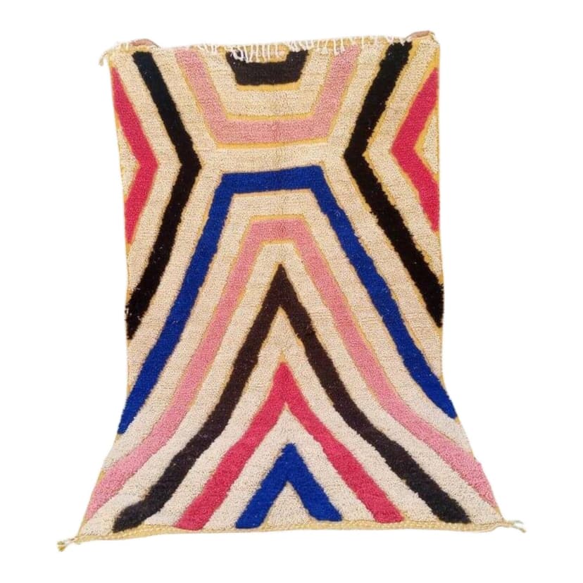 Ręcznie tkany dywan 150x250 cm, wełna, multikolor, Maroko