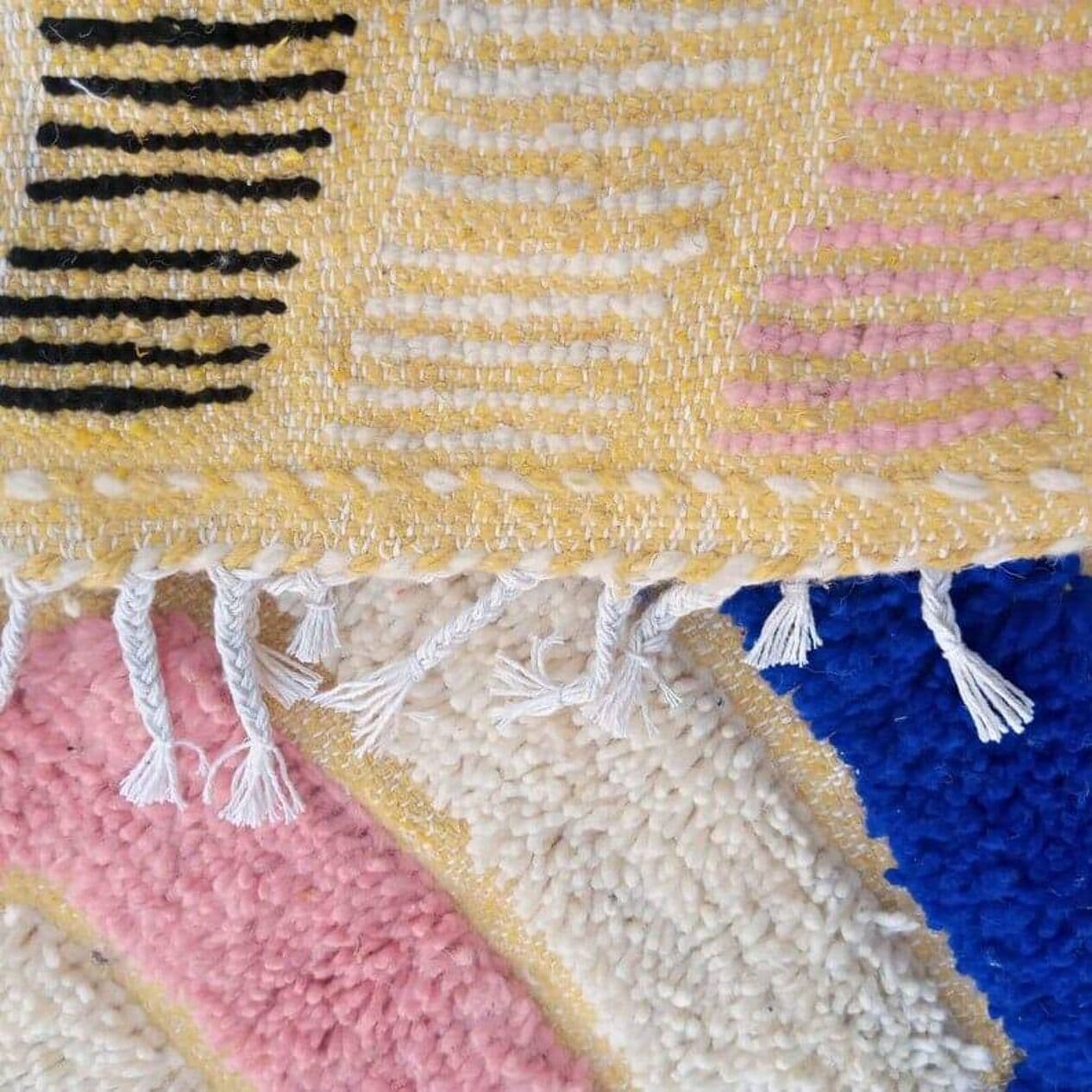 Ręcznie tkany dywan 150x250 cm, wełna, multikolor, Maroko - 205095