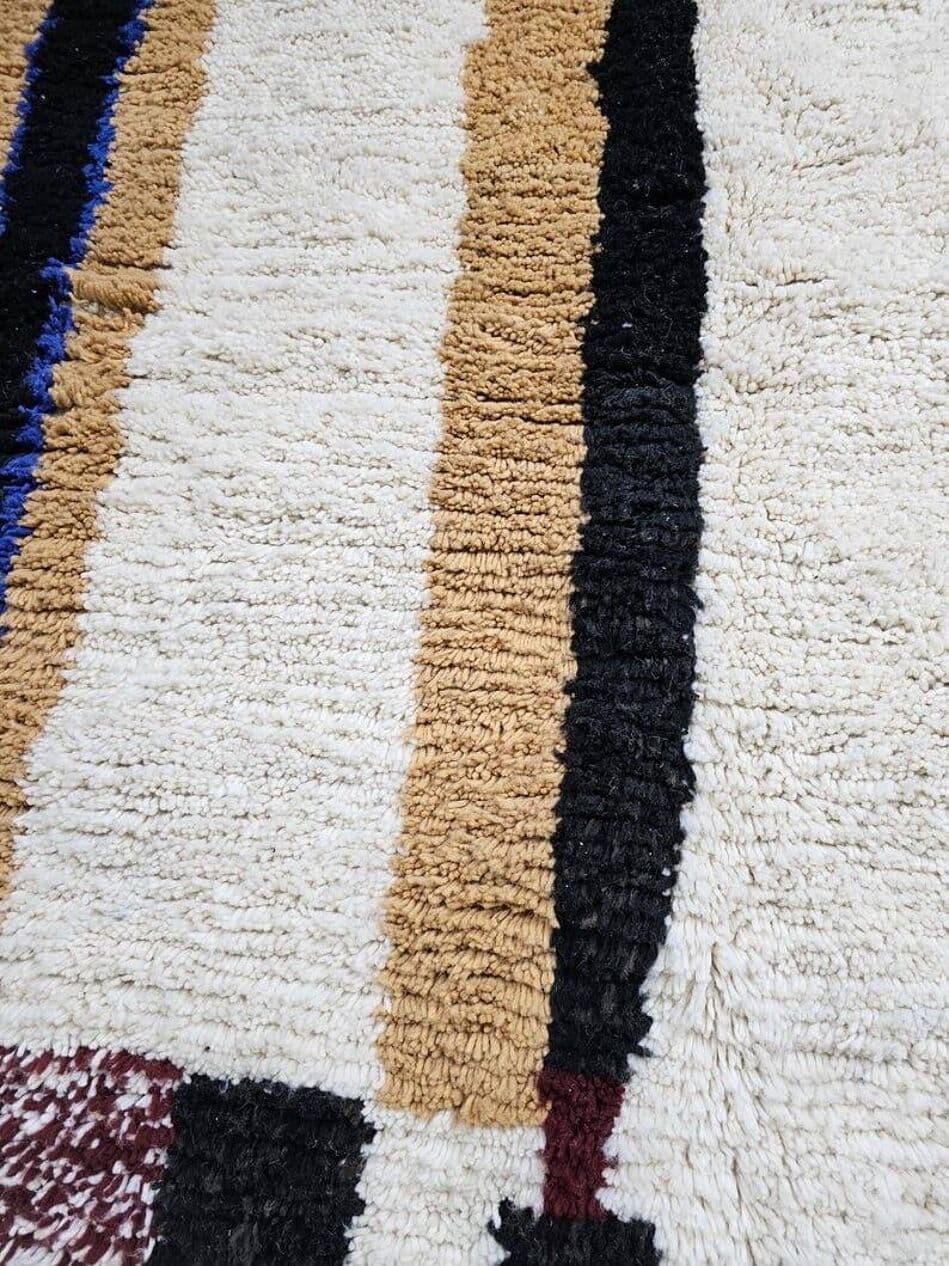 Ręcznie tkany dywan 140x260 cm, wełna, multikolor, Maroko - 205092