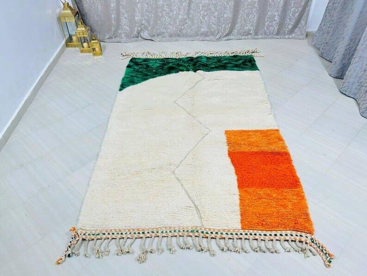 Ręcznie tkany dywan 140x260 cm, wełna, wielokolorowy, Maroko - 205080