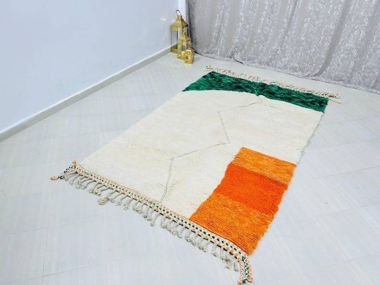 Ręcznie tkany dywan 140x260 cm, wełna, wielokolorowy, Maroko - 205084