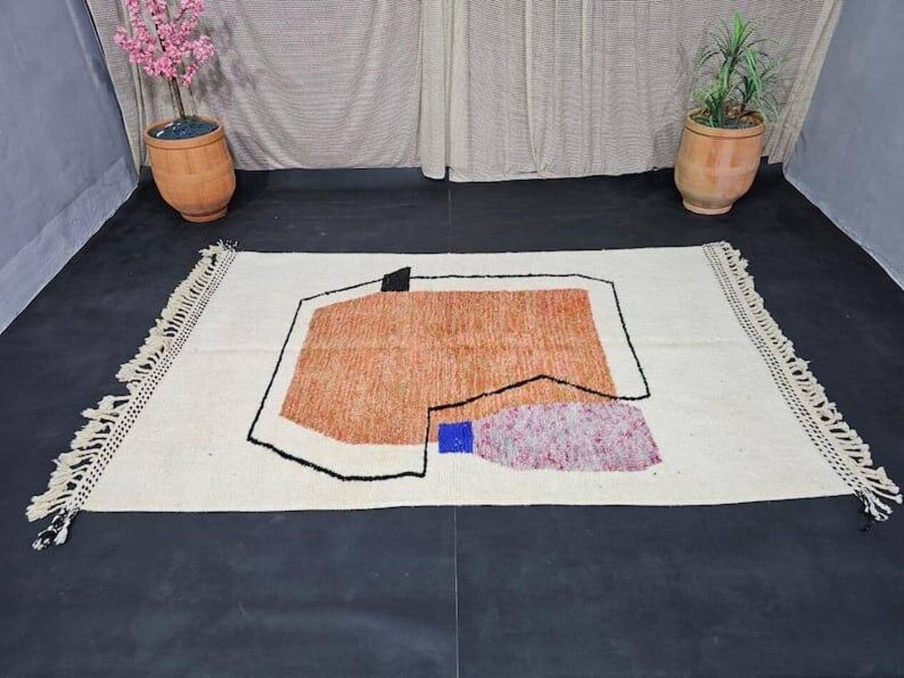 Ręcznie tkany dywan 150x250 cm, wełna, multikolor, Maroko - 205067