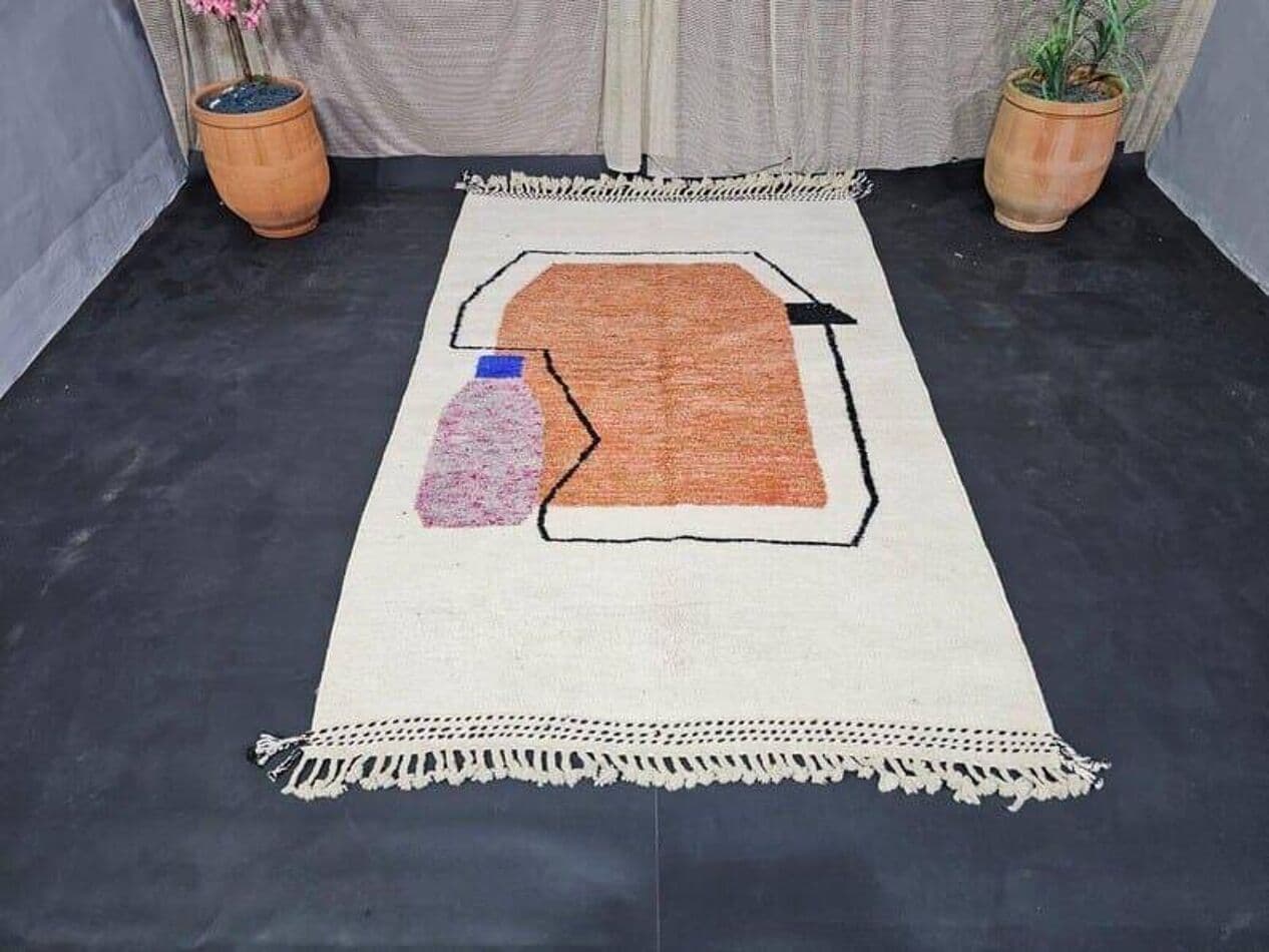 Ręcznie tkany dywan 150x250 cm, wełna, multikolor, Maroko - 205068