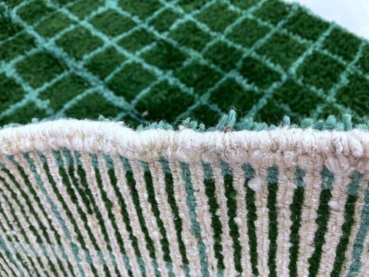 Ręcznie tkany dywan 160x240 cm, wełna, zielony, Maroko - 204982