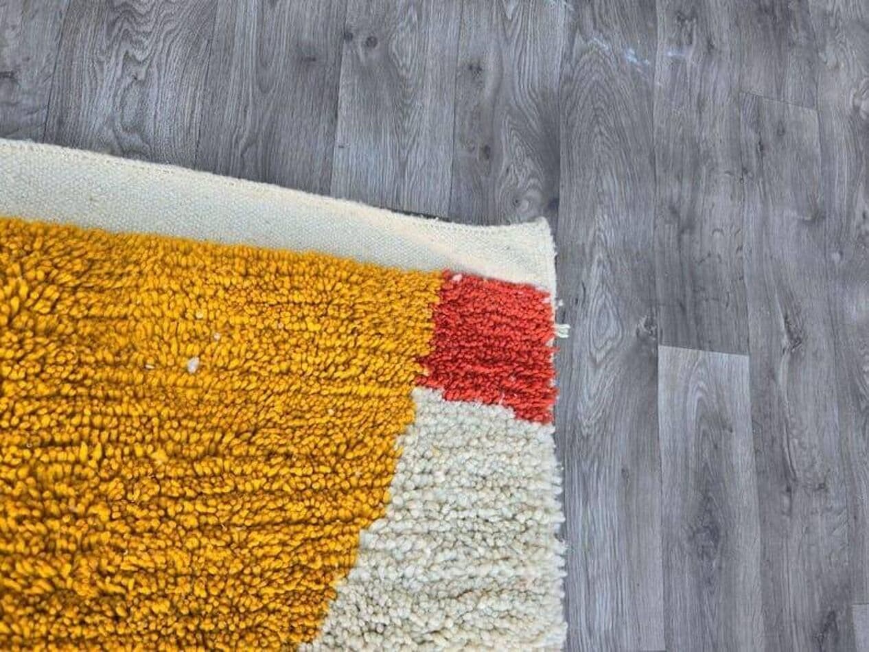 Ręcznie tkany dywan 140x260 cm, wełna, multikolor, Maroko - 204973