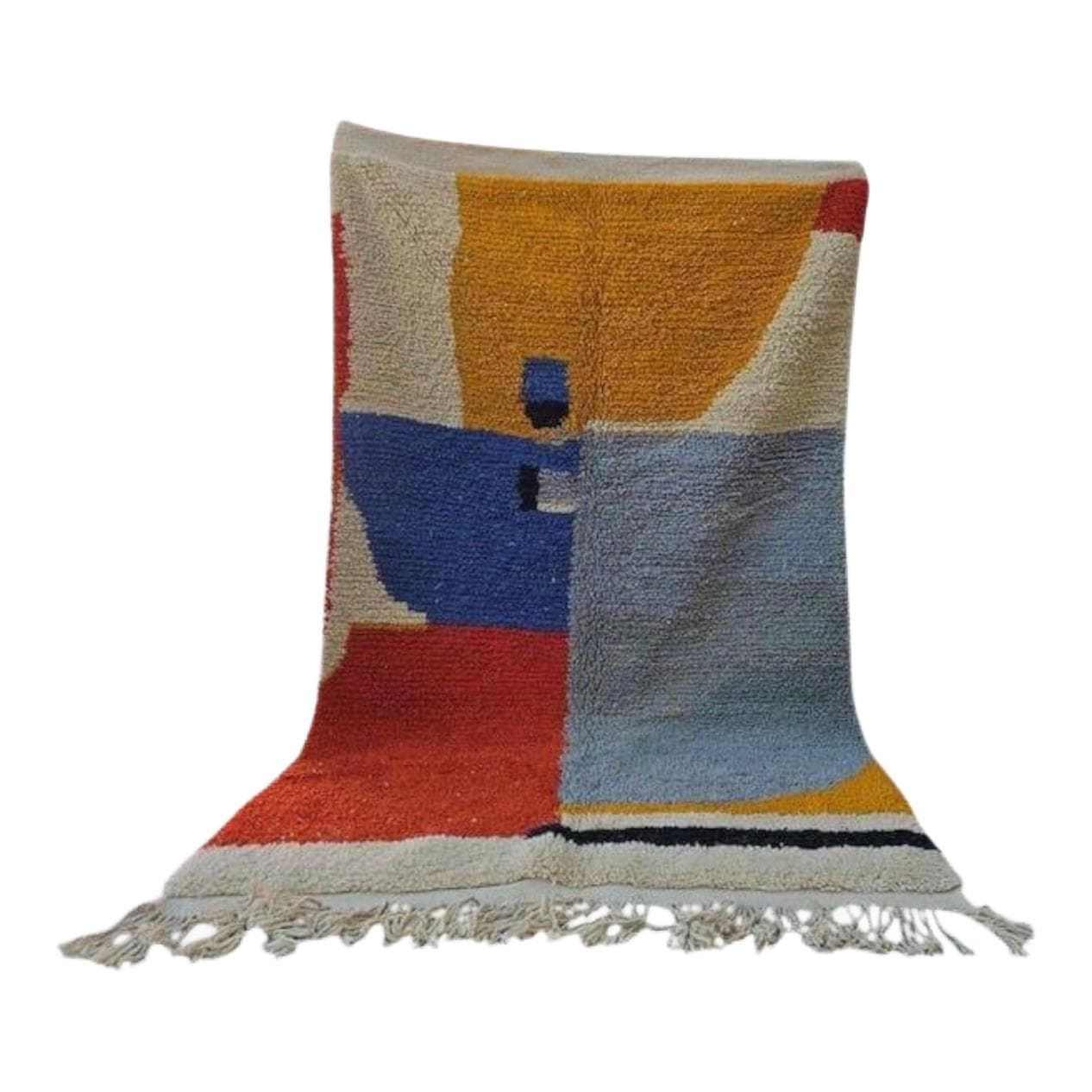 Ręcznie tkany dywan 140x260 cm, wełna, multikolor, Maroko