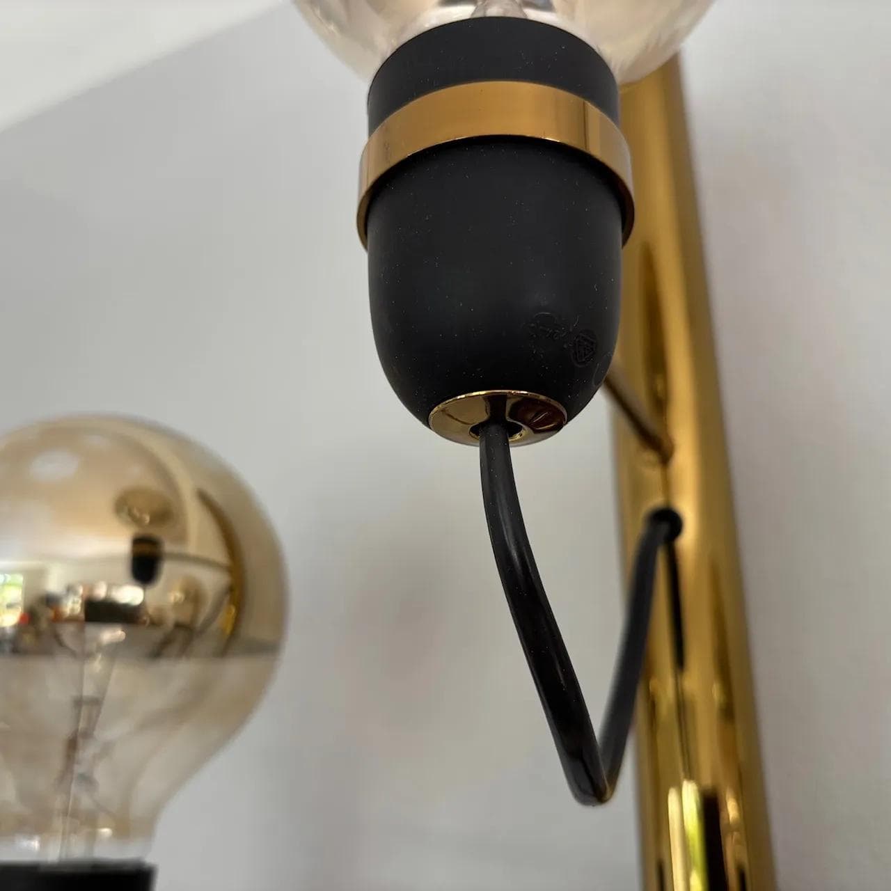 Para kinkietów, mosiądz złoty, Niemcy, lata 70. - 14701