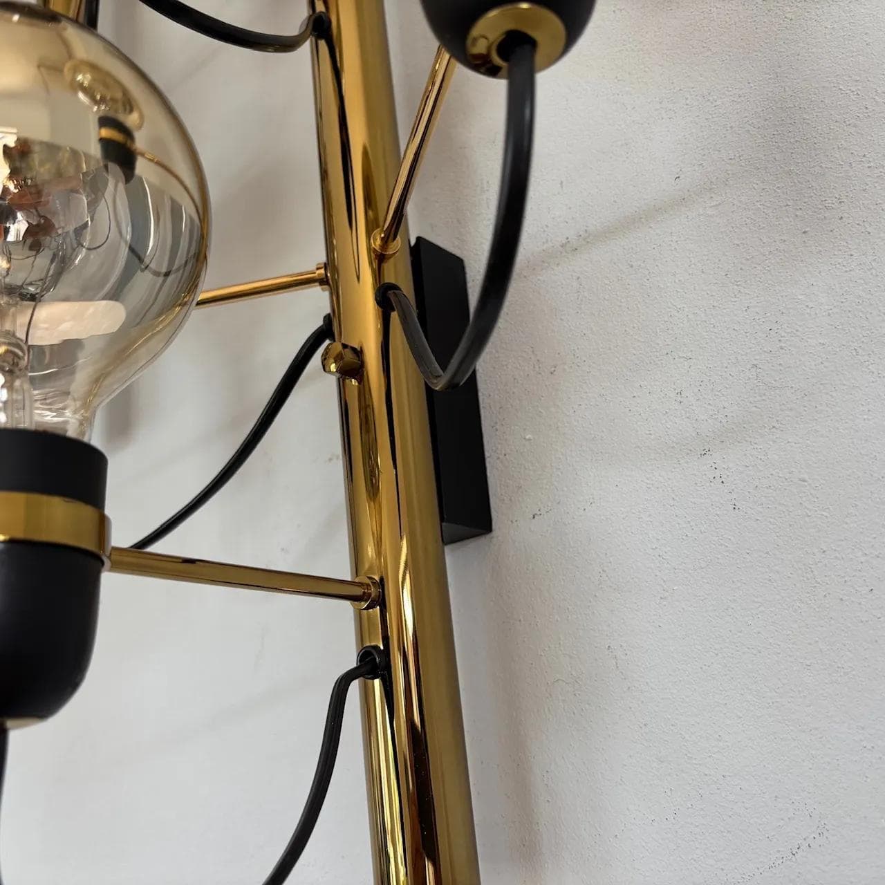 Para kinkietów, mosiądz złoty, Niemcy, lata 70. - 14703