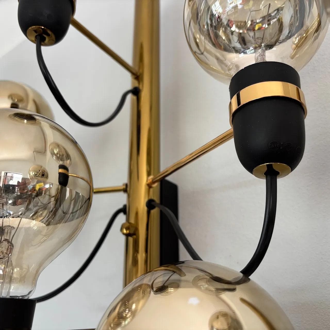 Para kinkietów, mosiądz złoty, Niemcy, lata 70. - 14702