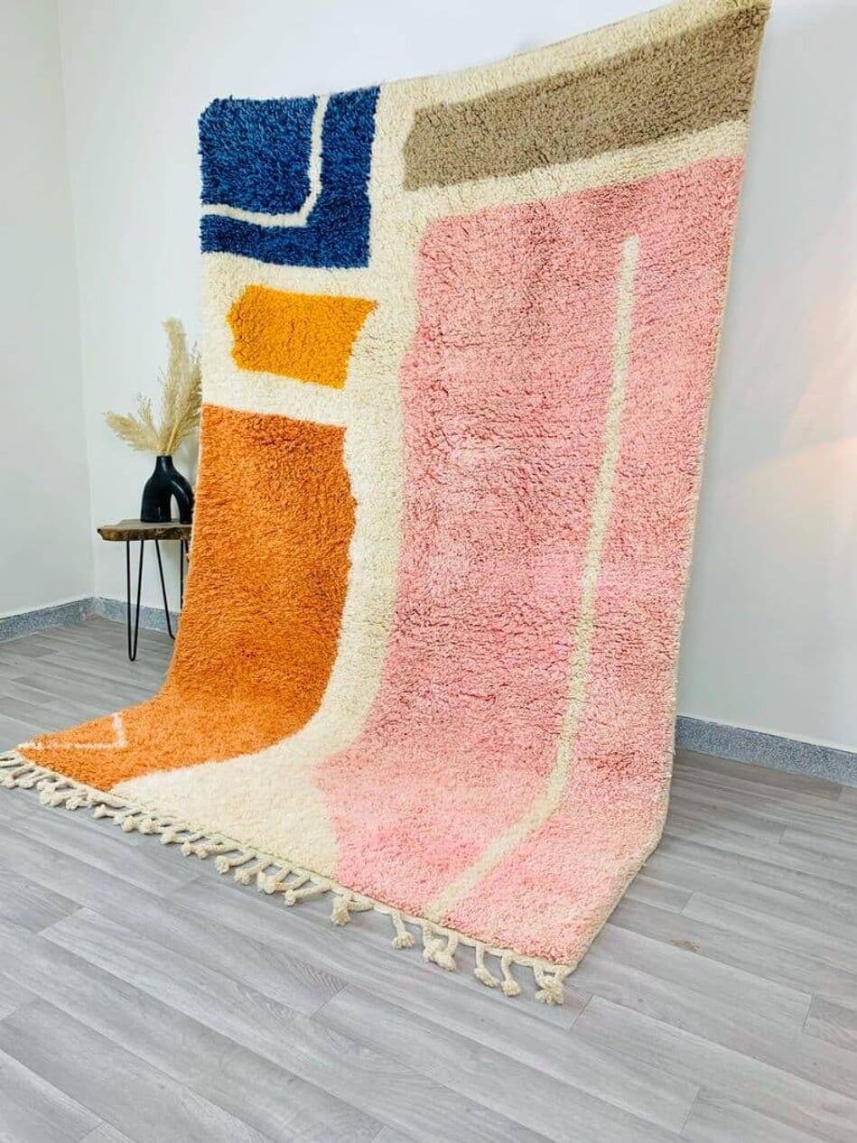 Ręcznie tkany dywan 150x250 cm, wełna, multikolor, Maroko - 204956