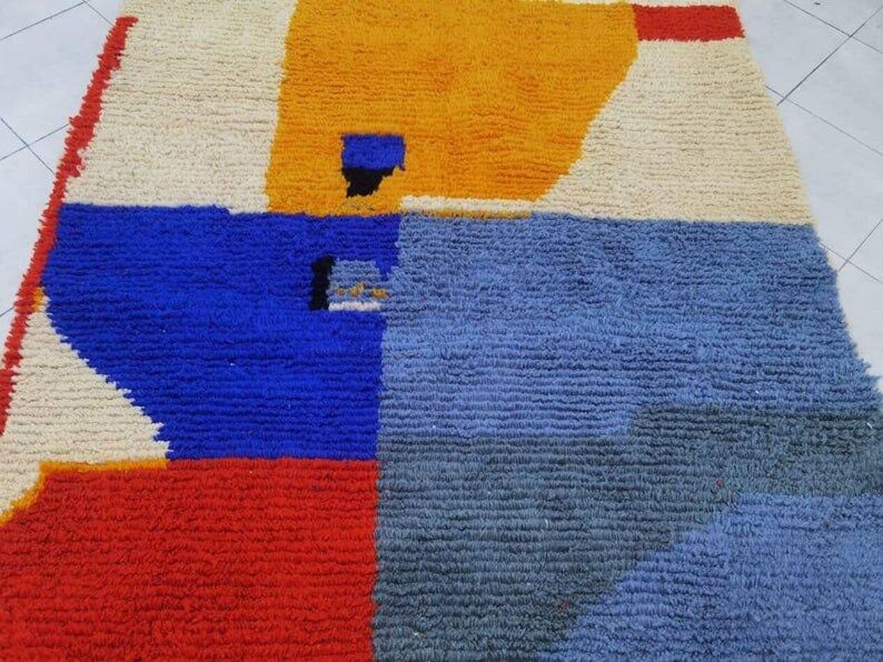 Ręcznie tkany dywan 150x250 cm, wełna, multikolor, Maroko - 204932