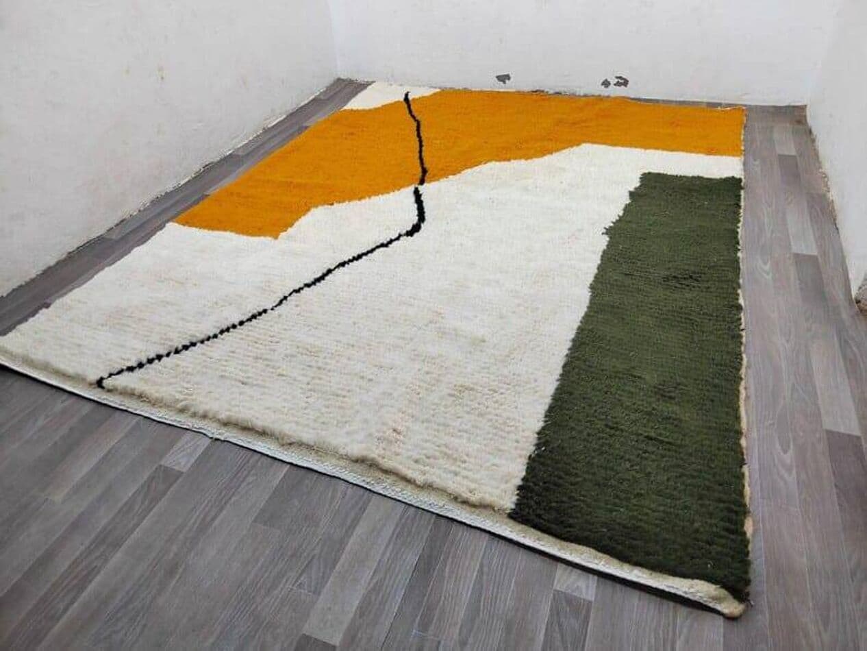 Ręcznie tkany dywan 200x300 cm, wełna, multikolor, Maroko - 204905