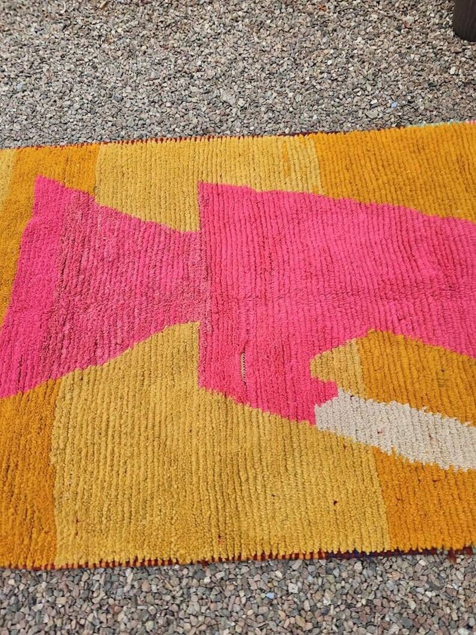 Ręcznie tkany dywan 150x250 cm, wełna, multikolor, Maroko - 204878