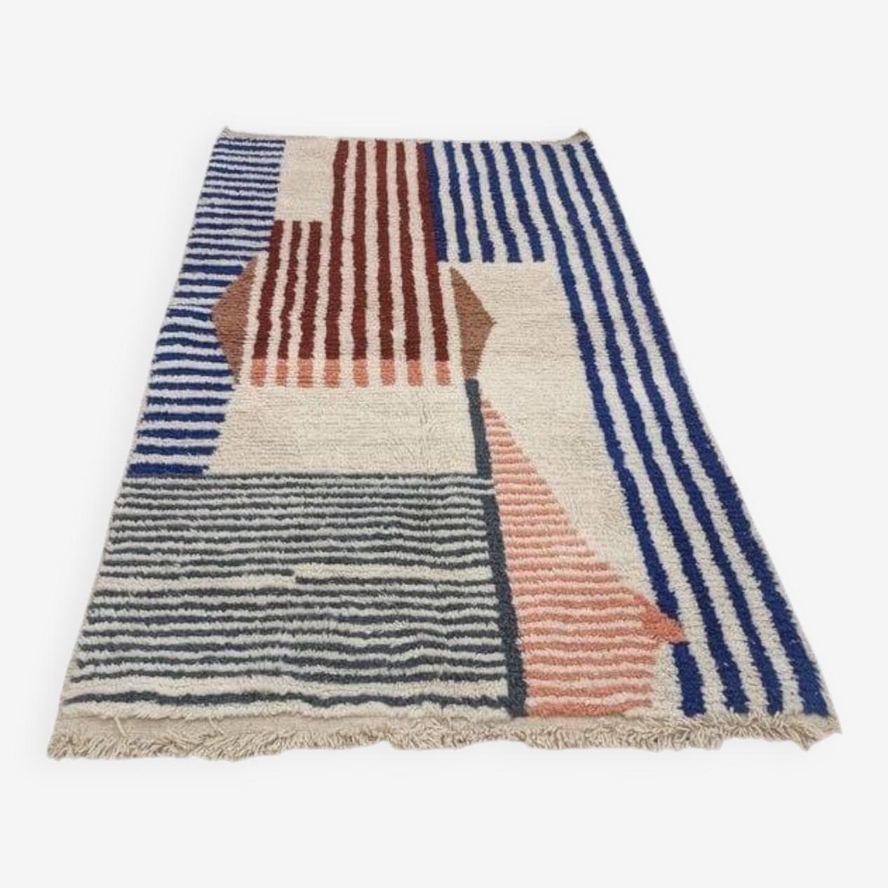 Ręcznie tkany dywan 150x250 cm, wełna, multikolor, Maroko - 204854