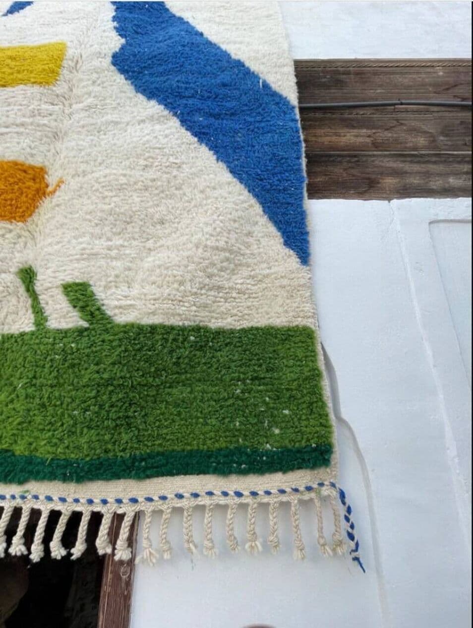 Ręcznie tkany dywan 160x240 cm, wełna, wielokolorowy, Maroko - 204817