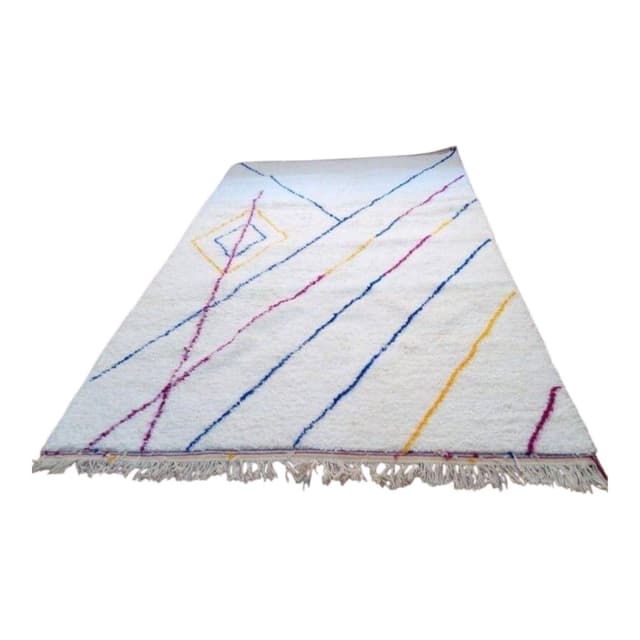 Ręcznie tkany dywan 150x250 cm, wełna, multikolor, Maroko - WYMIARY