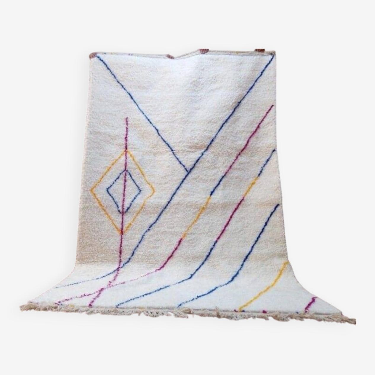 Ręcznie tkany dywan 150x250 cm, wełna, multikolor, Maroko - 204800