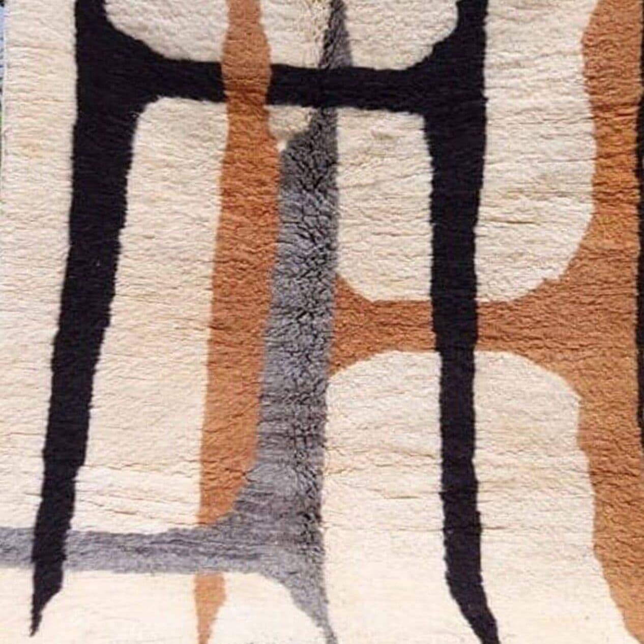 Handwoven rug 160x240 cm, wool, multicolor, Morocco - 204797