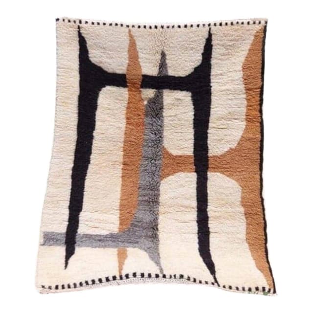 Handwoven rug 160x240 cm, wool, multicolor, Morocco - DIMENSION