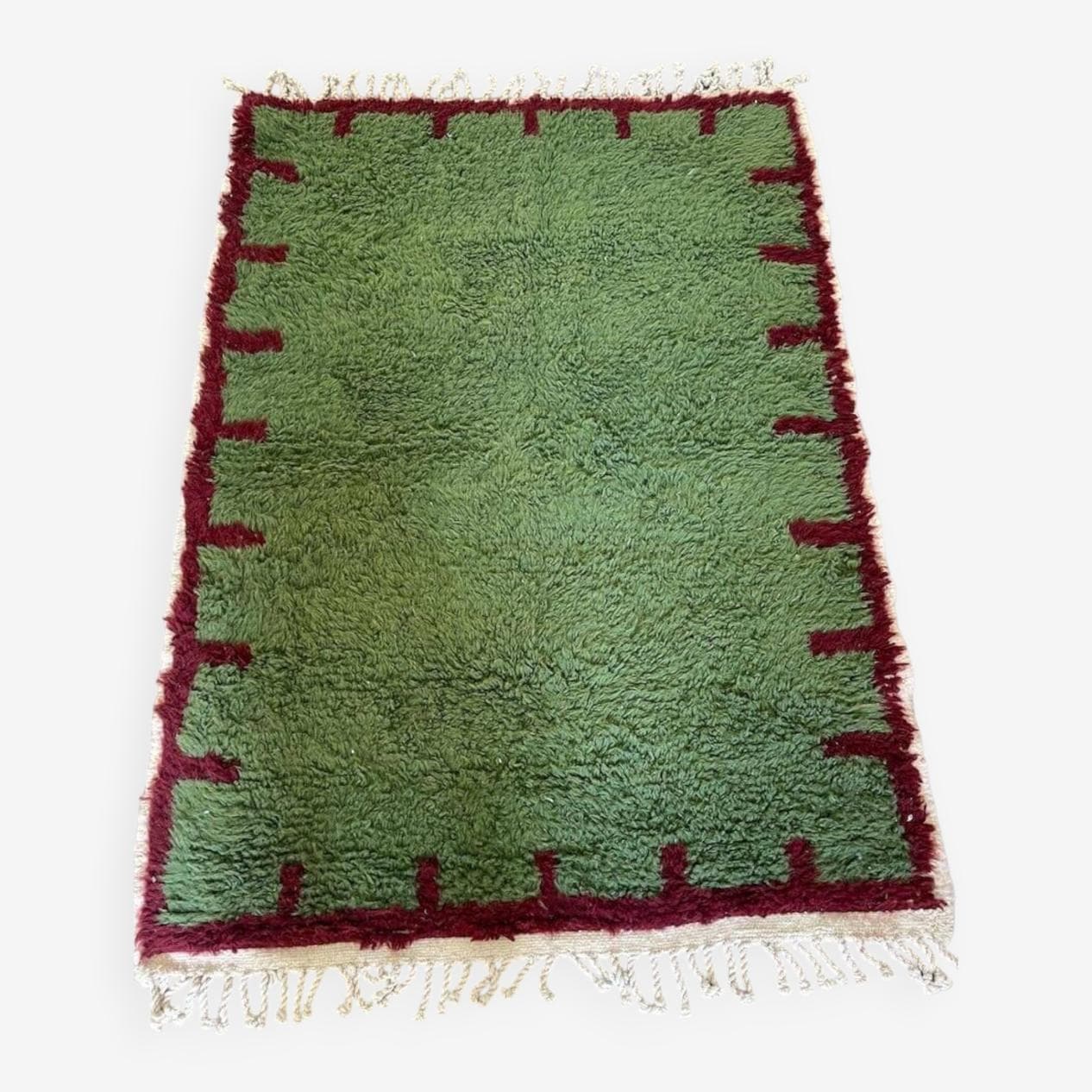 Ręcznie tkany dywan 150x250 cm, wełna, zielony, Maroko - 204714