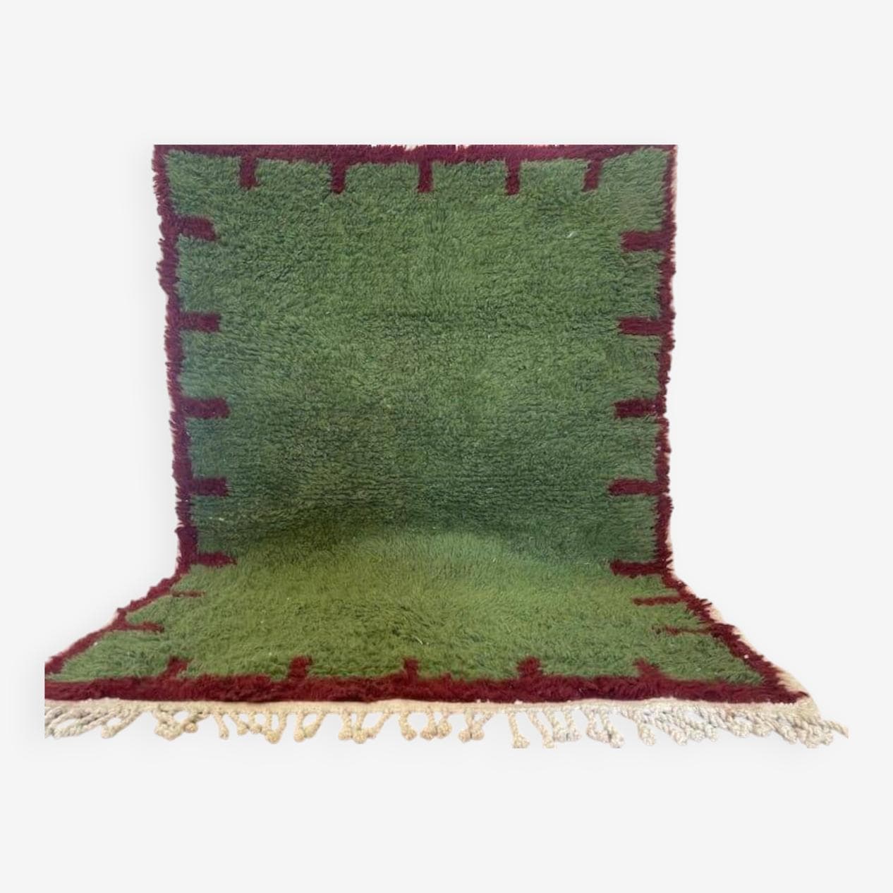 Ręcznie tkany dywan 150x250 cm, wełna, zielony, Maroko - 204715
