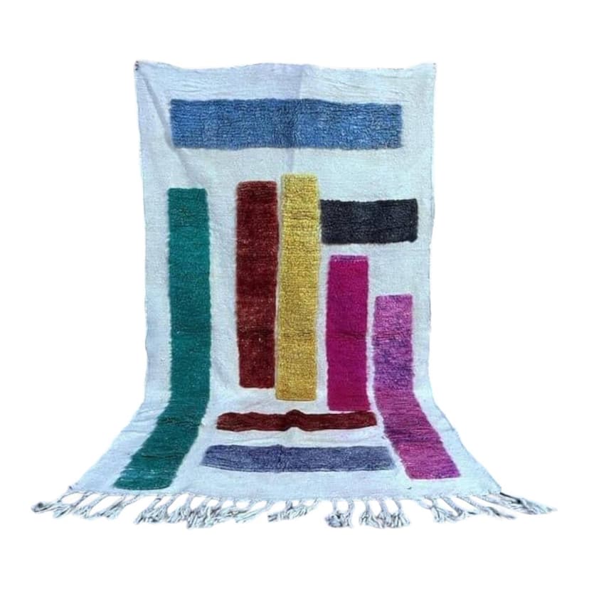 Ręcznie tkany dywan 100x200 cm, wełna, multikolor, Maroko