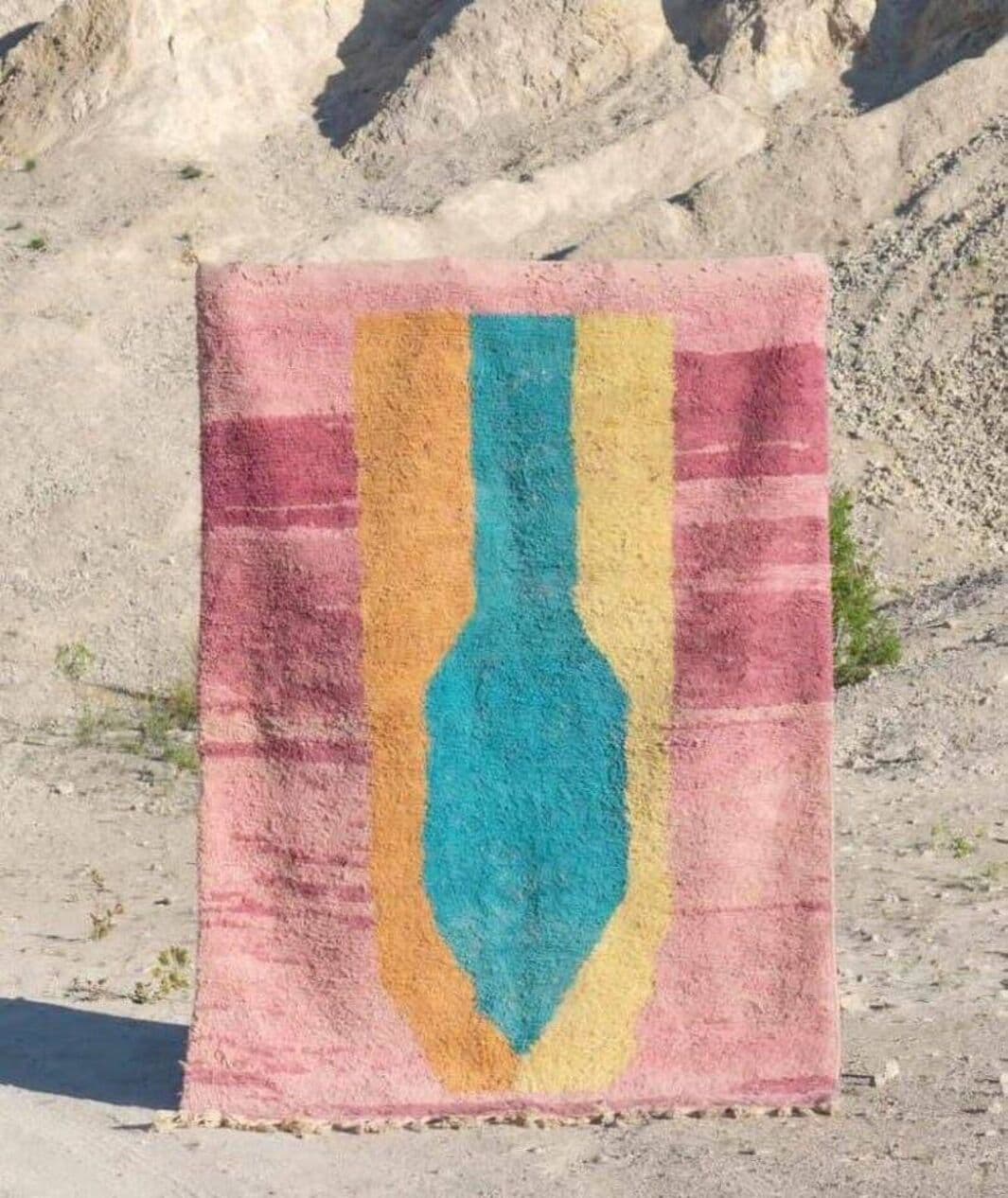 Ręcznie tkany dywan 200x250 cm, wełna, multikolor, Maroko - 204680