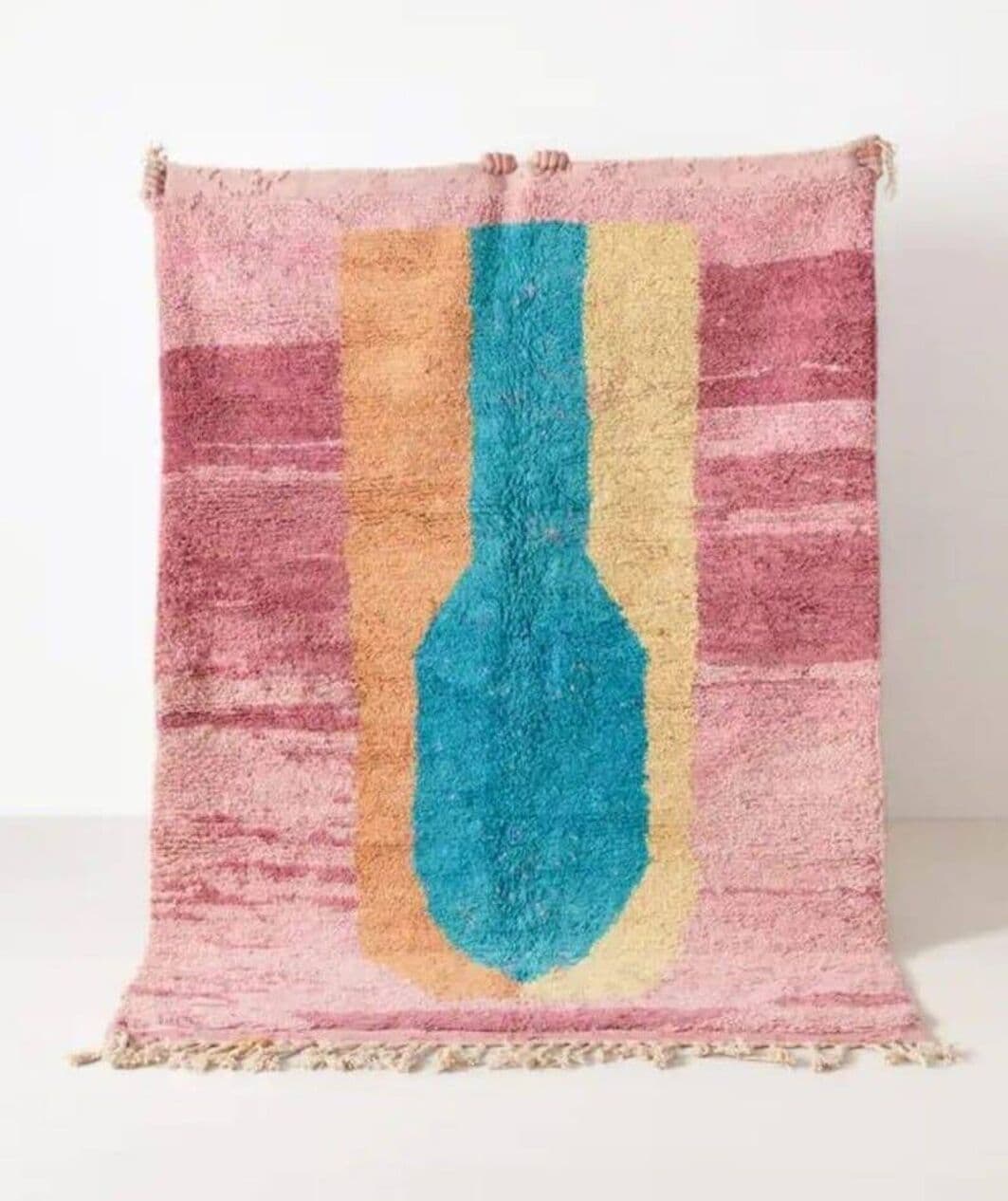 Ręcznie tkany dywan 200x250 cm, wełna, multikolor, Maroko - 204681