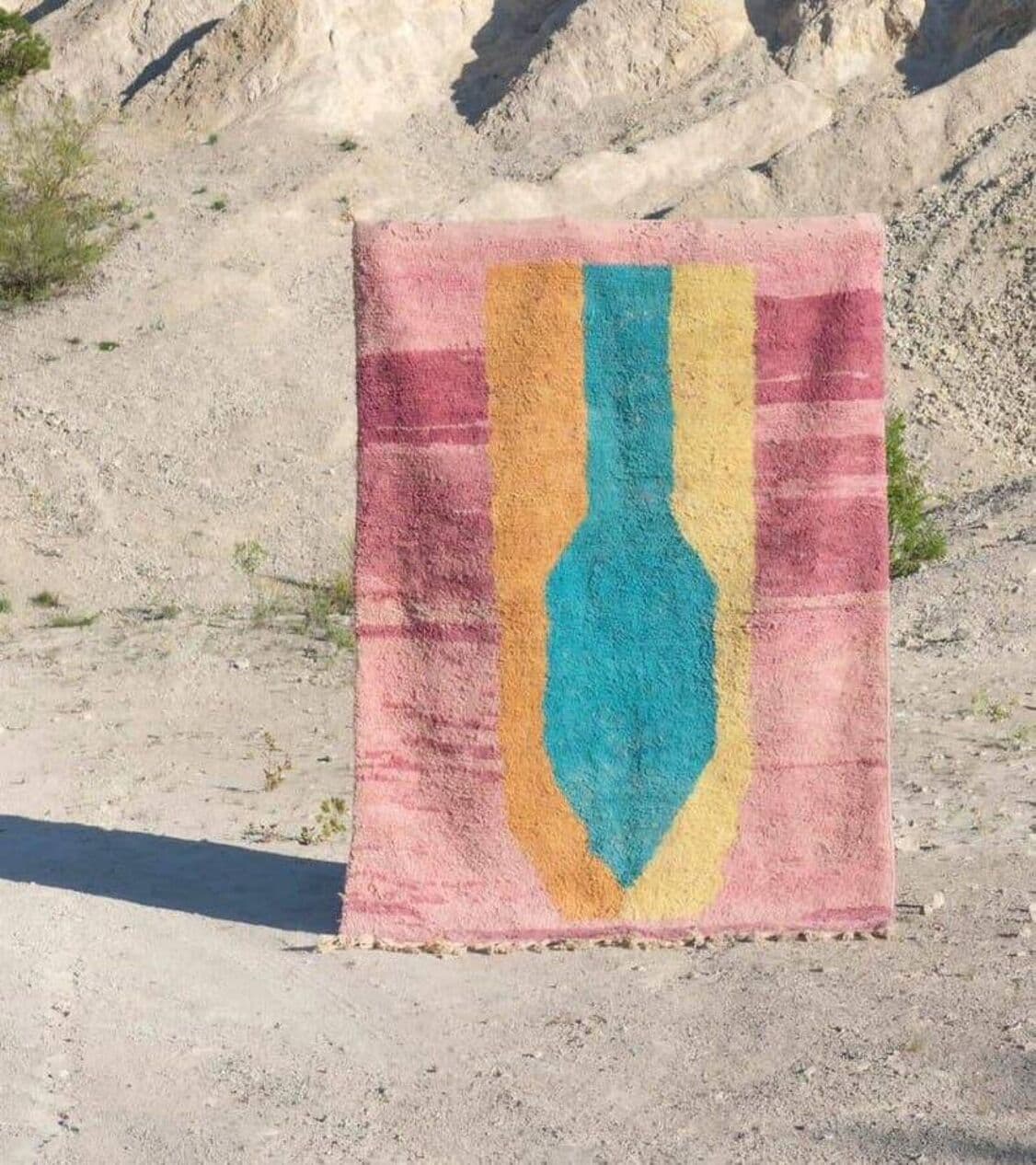 Ręcznie tkany dywan 200x250 cm, wełna, multikolor, Maroko - 204684